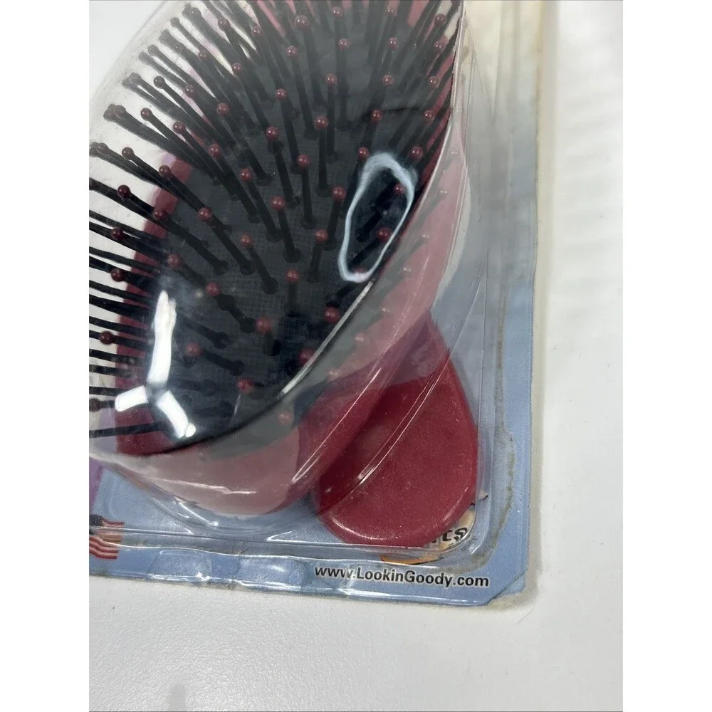 Vtg Goody Lot Hair Brush Comb Classic Red & 36 Terry Ponytailers Y2k